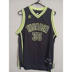 Adidas Limited Edition NBA Jersey Ok City Thunder #35 Durant Black/Neon  Size XL